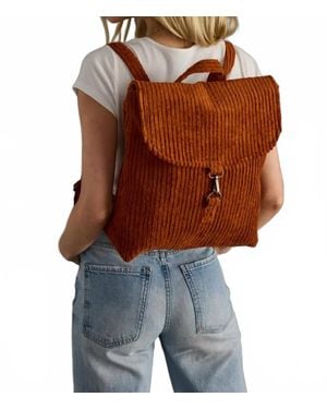Panache Corduroy Backpack - Brown