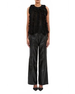 Ulla Johnson Sabra Silk Chiffon Top - Black