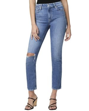 PAIGE Cindy Granada Destructed Straight Leg Jean - Blue