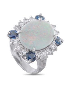 LB Exclusive 14K 1.40Ct Diamond And Opal Ring Mf20-050126 - Blue