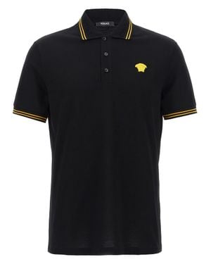 Versace Cotton Polo Shirt - Black