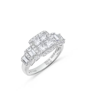 H.J. Namdar H. J. Namdar 1.77 Ct Tw Princess Diamond Cluster Ring Platinum Platinum Natural Diamonds Size 6 - White