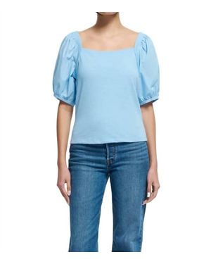 Nation Ltd Naya Puff Sleeve Top - Blue