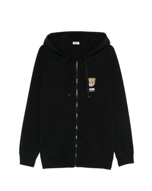 Moschino Teddy Bear Zip-Through Knit - Black