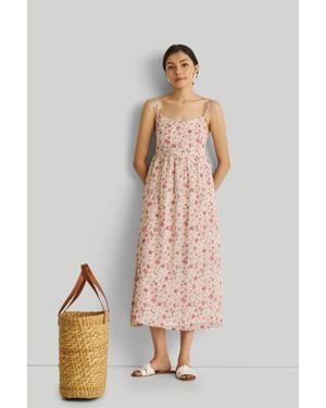 REISTOR Strappy Gathered Midi Dress - Multicolor