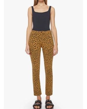 Mother Mid Rise Rider Ankle Jean In Hit The Spot - Brown