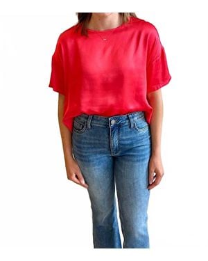 Anonyme Silky Crewneck Top - Red