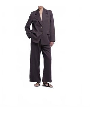 Dāl the Label Relaxed Single Breasted Blazer - Blue