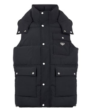 Philipp Plein Nylon Puffer Vest Gothic Plein - Blue