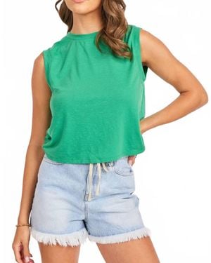 Sadie & Sage Roamer Overlap Back Top - Green