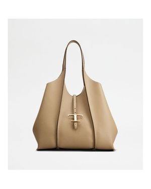 Tod's T Timeless Shopping Bag - Natural