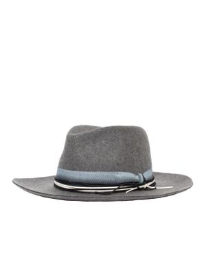 Goorin Bros Langum Wool Felt Wide Brim Fedora Hat 100-0050-Gry - Gray