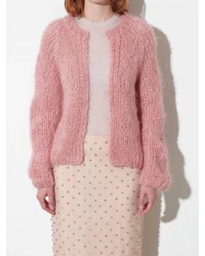 Maiami Wool Alpaca Small Cardigan - Pink