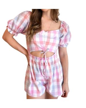 Day + Moon Country Cutie Romper - Pink