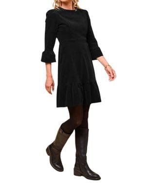 Aspiga Victoria Short Stretch Corduroy Dress - Black