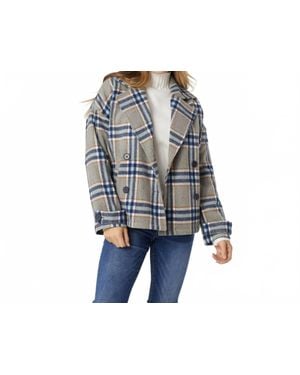 Coco + Carmen Brixen Plaid Shacket - Black