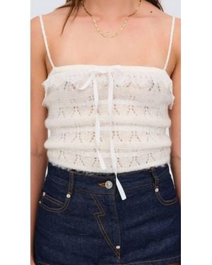 For Love & Lemons Jayla Pointelle Cami - Blue