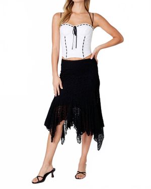 CLAE Lace Midi Skirt - Black
