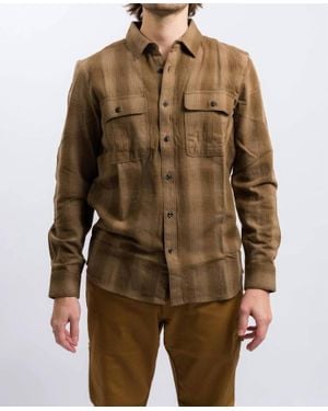 Volcom Shadowstone Long Sleeve Flannel Shirt - Brown
