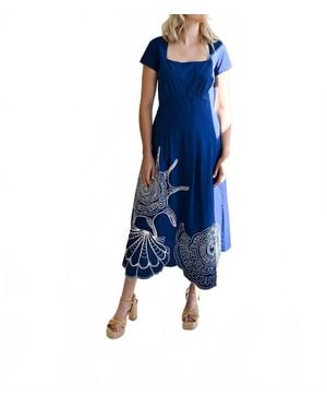Never A Wallflower Nautilus Maxi Dress - Blue
