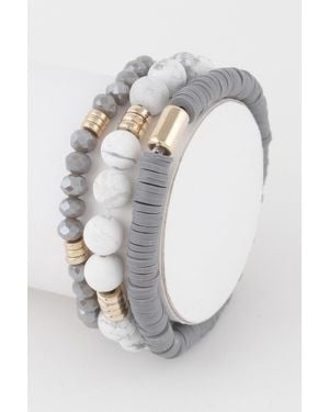 Fashnzfab Multi Stone Bracelet - Gray