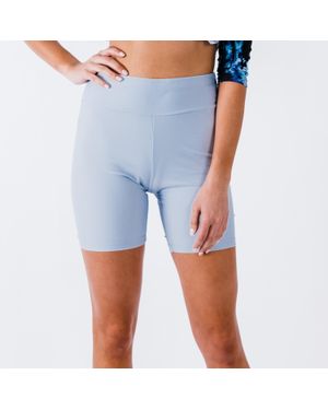 Calypsa High Waisted Mid-Thigh Swim Shorts - Pink