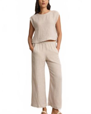 Velvet By Graham & Spencer Lola Wide-Leg Pants - Natural