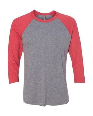 Next Level Triblend Three-Quarter Raglan T-Shirt - Red