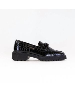 Ara Chunky Sole Chain Loafer - Black
