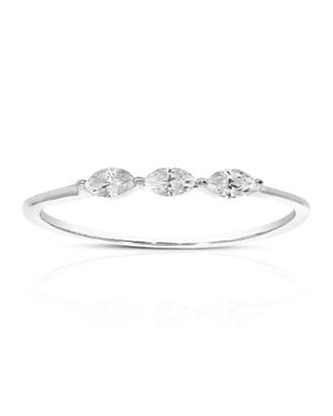 Vir Jewels 1/4 Cttw Lab Grown Diamond 3 Stone Engagement Ring - White