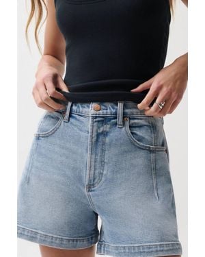 Pistola Aoki High Rise A Line Short With Detail - Blue