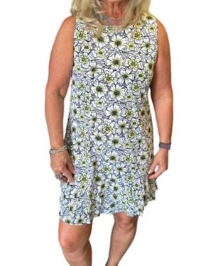 Lulu-B Sunshine Ruffle Sleeveless Dress - Blue