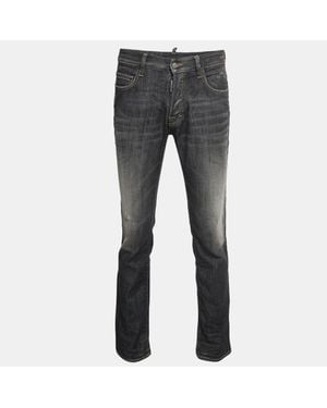 DSquared² Charcoal Washed Denim Jeans S Waist - Gray