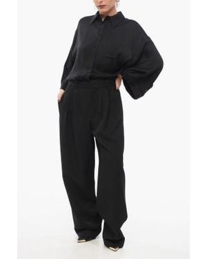 The Row Pleated Wide Leg Pants - Black