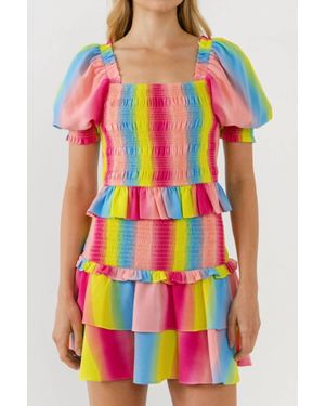 English Factory Ombre Stripe Top - Multicolor