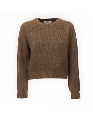 Filson Waffle-Knit Merino Wool Boxy Sweater - Brown