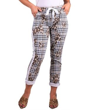 Gigi Moda Poluma Houndstooth Pants - Black