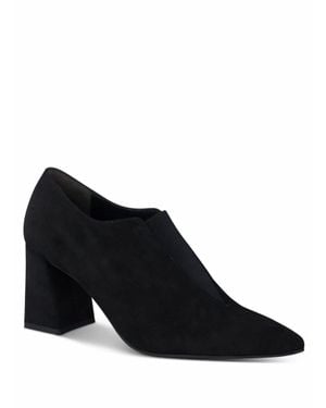 Paul Green Stacia Heel Suede Bootie - Black