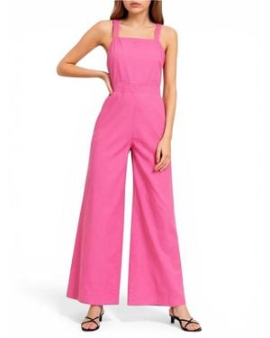 Rolla's Alice Linen Overalls - Pink