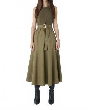 JS71 Maddox Mixed Media Dress - Green