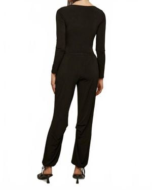 Lanston Straight Leg Rib Pant - Black