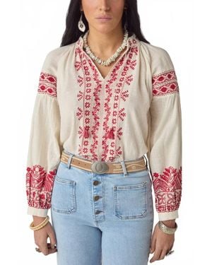 MAISON HOTEL Antonella Long-Sleeve Blouse - Red