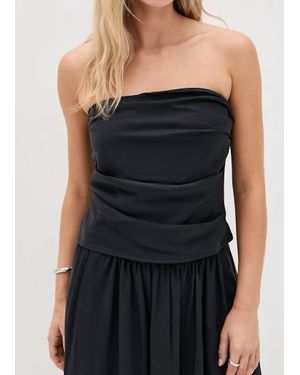 LNA Cana Strapless Top - Black