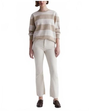 AG Jeans Farrah High-Rise Cropped Bootcut Jean - Gray