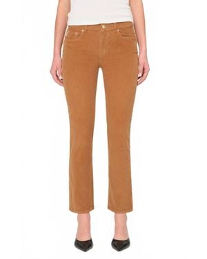 DL1961 Mara Mid Rise Instasculpt Corduroy Ankle Jean - Brown