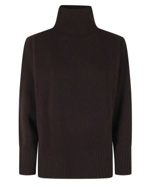 Roberto Collina Dark Merino Wool-Blend Turtleneck - Black