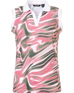 Abacus Sportswear Victoria Drycool Sleeveless Polo - Pink