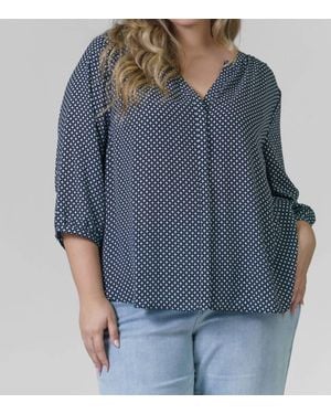 NYDJ Pintuck Blouse - Blue
