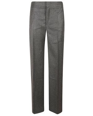 Sa Su Phi Classic Tailored Pants With Polished Texture - Gray