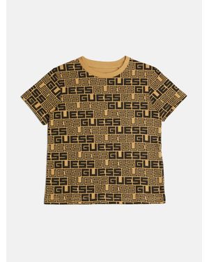 Guess Doyd Logo Crewneck Tee (7-16) - Natural
